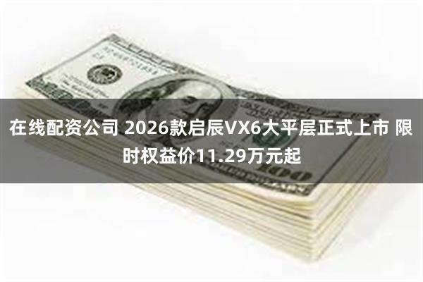在线配资公司 2026款启辰VX6大平层正式上市 限时权益价11.29万元起