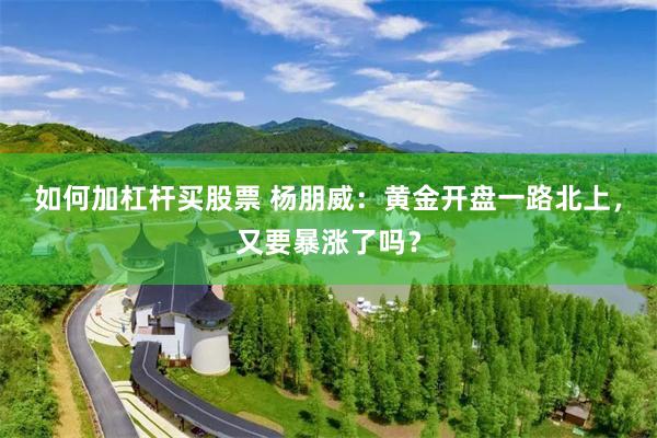 如何加杠杆买股票 杨朋威：黄金开盘一路北上，又要暴涨了吗？