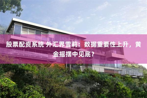 股票配资系统 外汇界雪莉：数据重要性上升，黄金摇摆中见底？