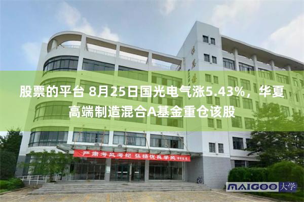 股票的平台 8月25日国光电气涨5.43%，华夏高端制造混合A基金重仓该股
