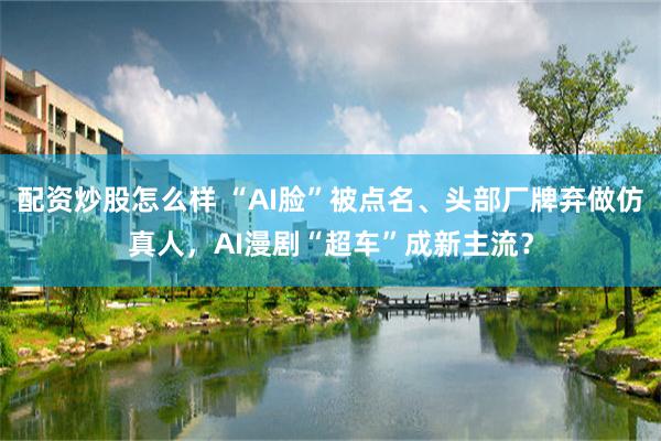 配资炒股怎么样 “AI脸”被点名、头部厂牌弃做仿真人，AI漫剧“超车”成新主流？