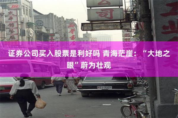 证券公司买入股票是利好吗 青海茫崖：“大地之眼”蔚为壮观