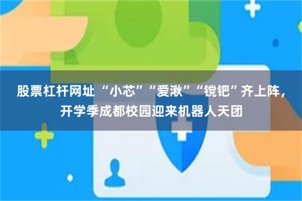 股票杠杆网址 “小芯”“爱湫”“镋钯”齐上阵，开学季成都校园迎来机器人天团