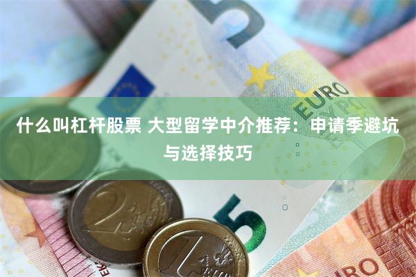 什么叫杠杆股票 大型留学中介推荐:申请季避坑与选择技巧